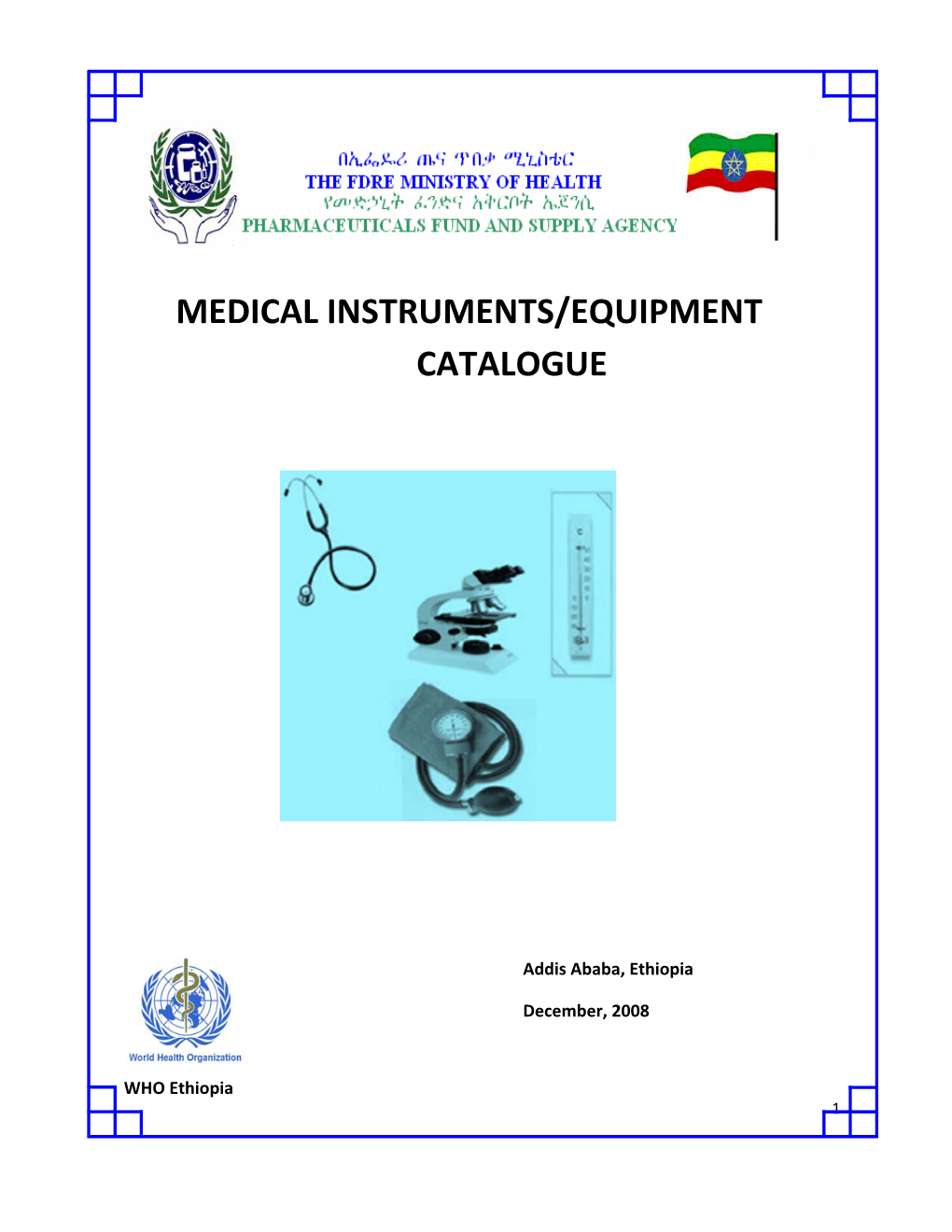 Medical Instruments/Equipment Catalogue