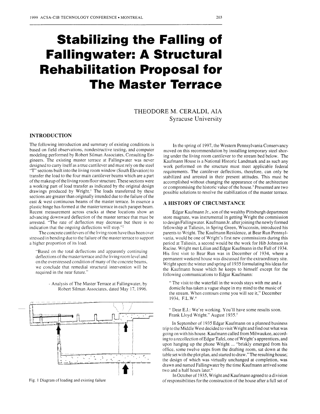 Stabilizing the Falling of Fallingwater: a Structural Rehabilitation Proposal for the Master Terrace