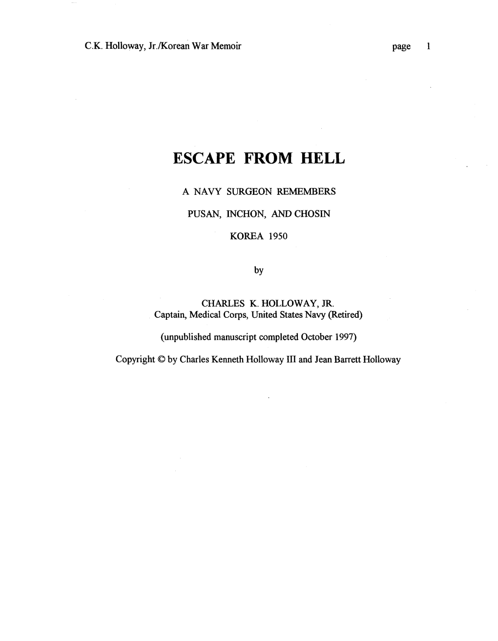 Escape from Hell