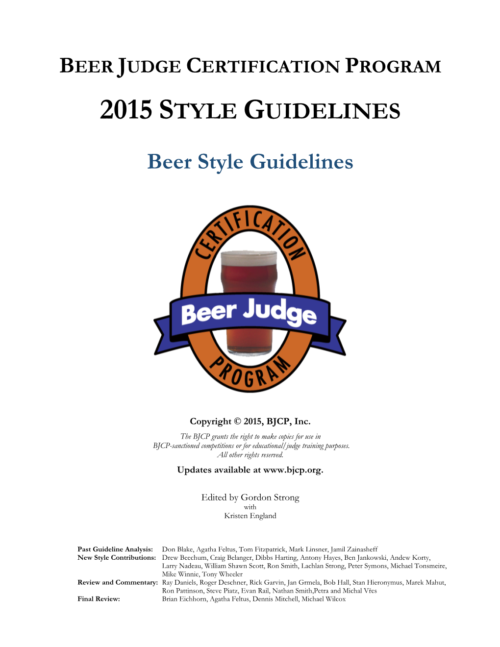 2015 BJCP Beer Style Guidelines