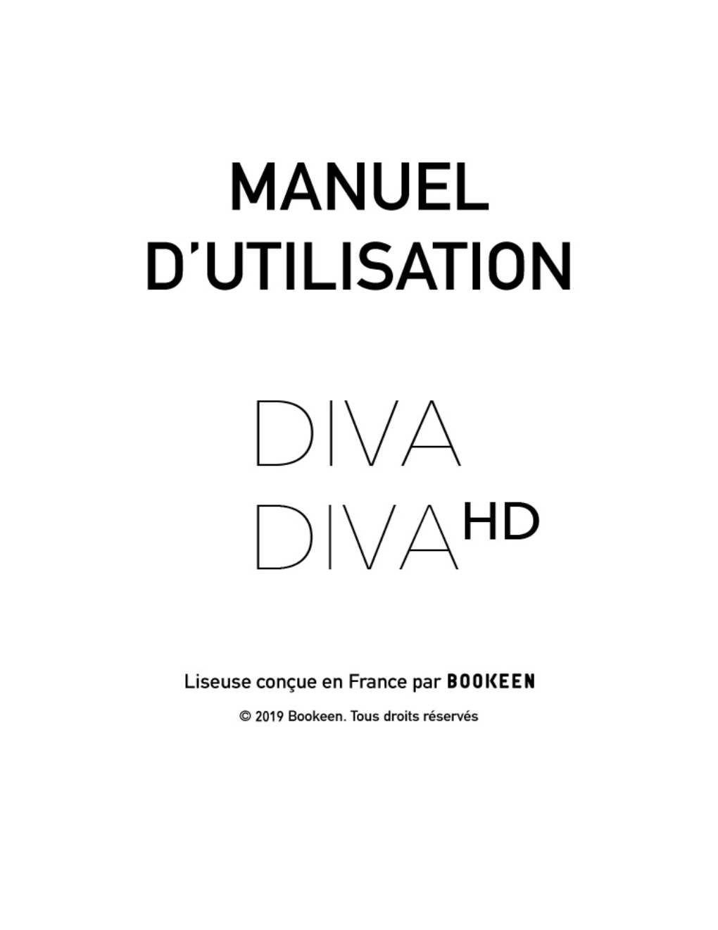 Manuel D'utilisation Bookeen Diva HD