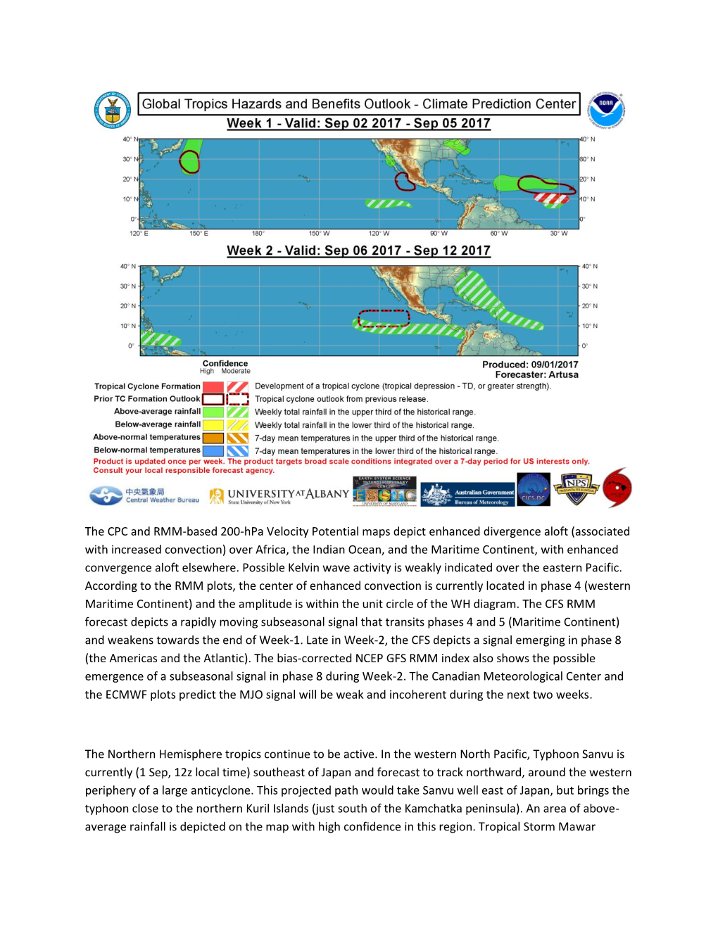 The CPC and RMM-Based 200-Hpa Velocity Potential Maps Depict