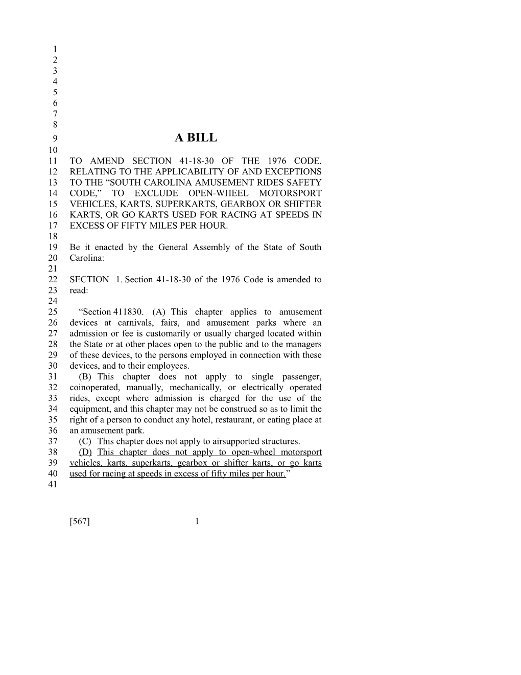 2017-2018 Bill 567 Text of Previous Version (Mar. 21, 2017) - South Carolina Legislature Online