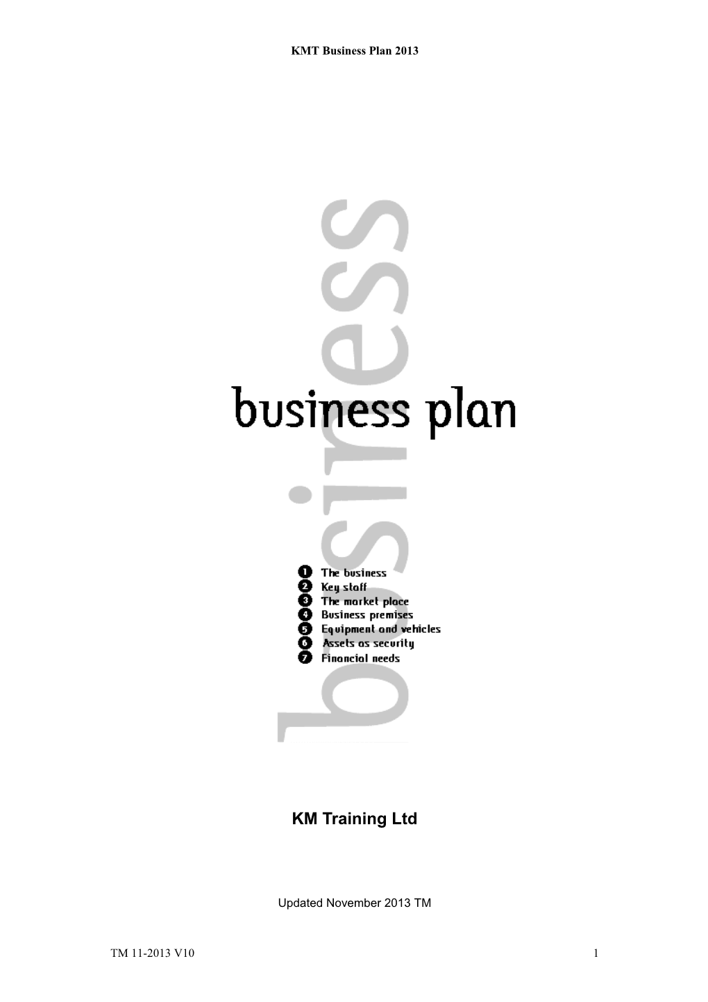 KMT Business Plan 2013