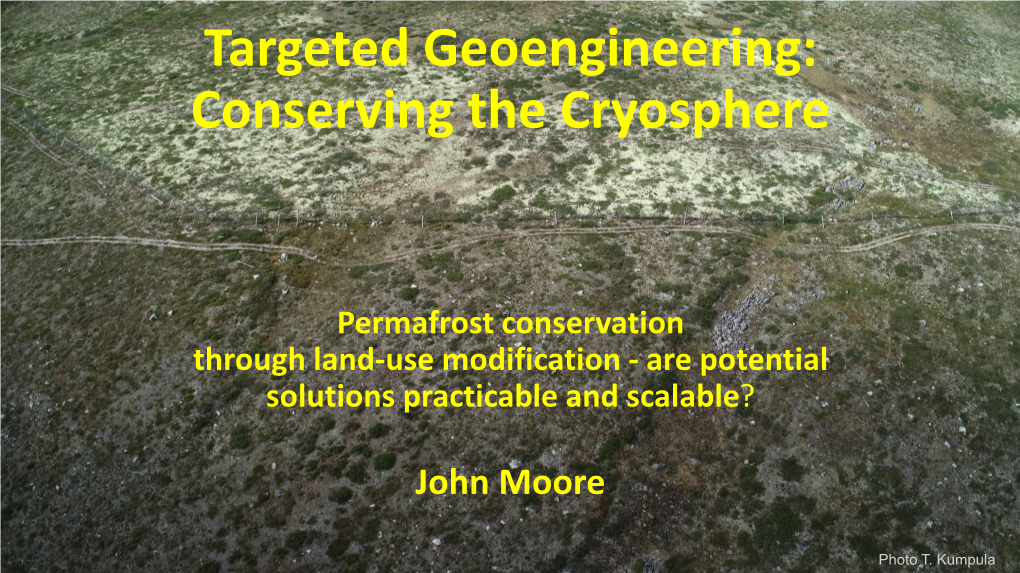 Targeted Geoengineering: Conserving the Cryosphere
