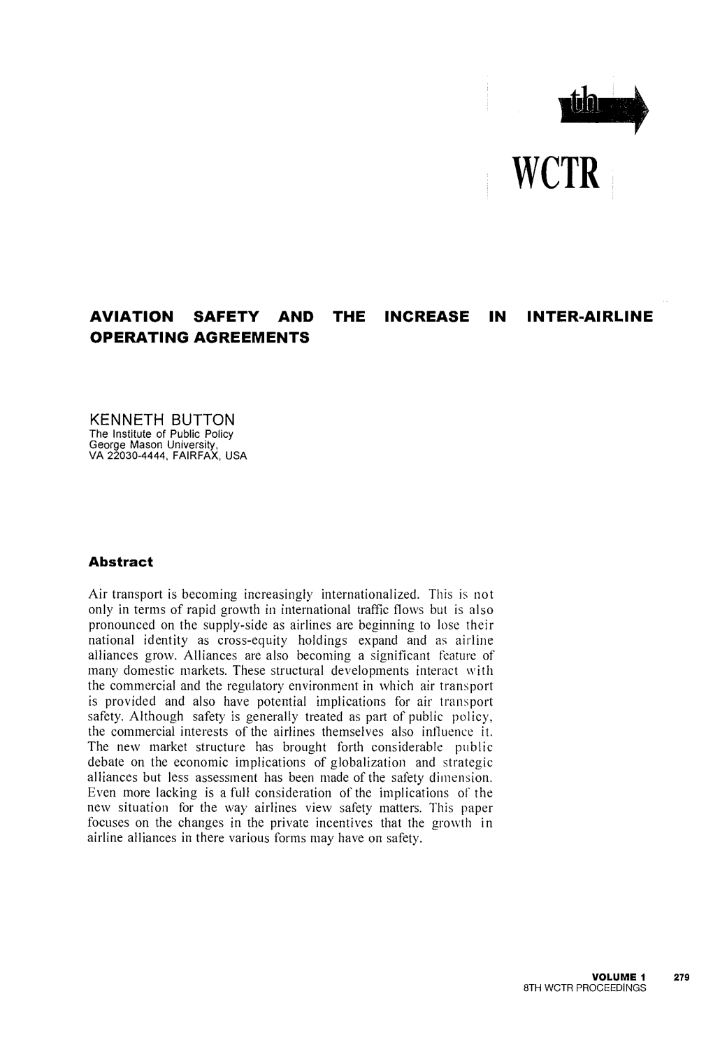 Aviation Safety and the Increase in Inter-Airline Operating Agreements