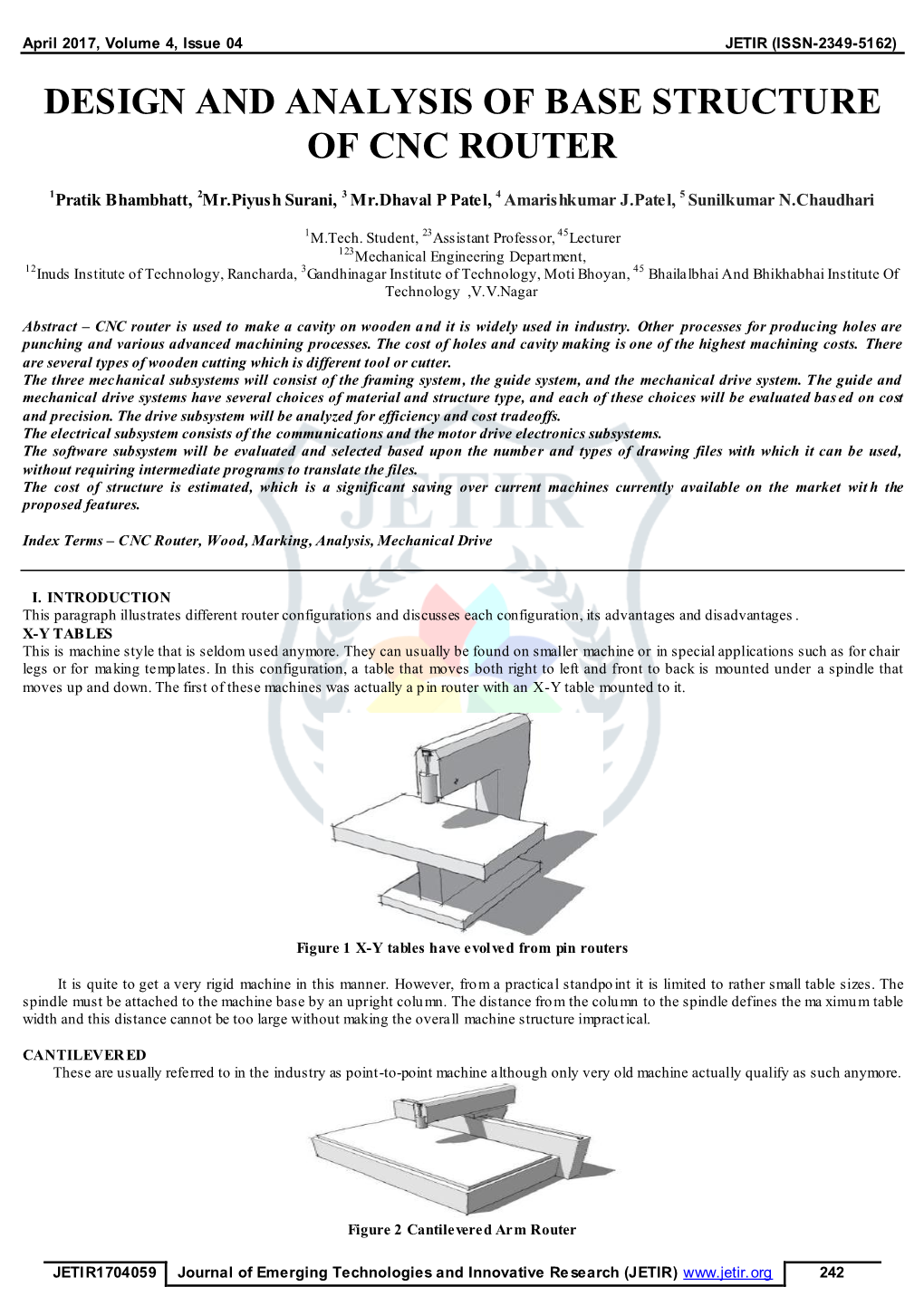 Design and Analysis of Base Structure of Cnc Router