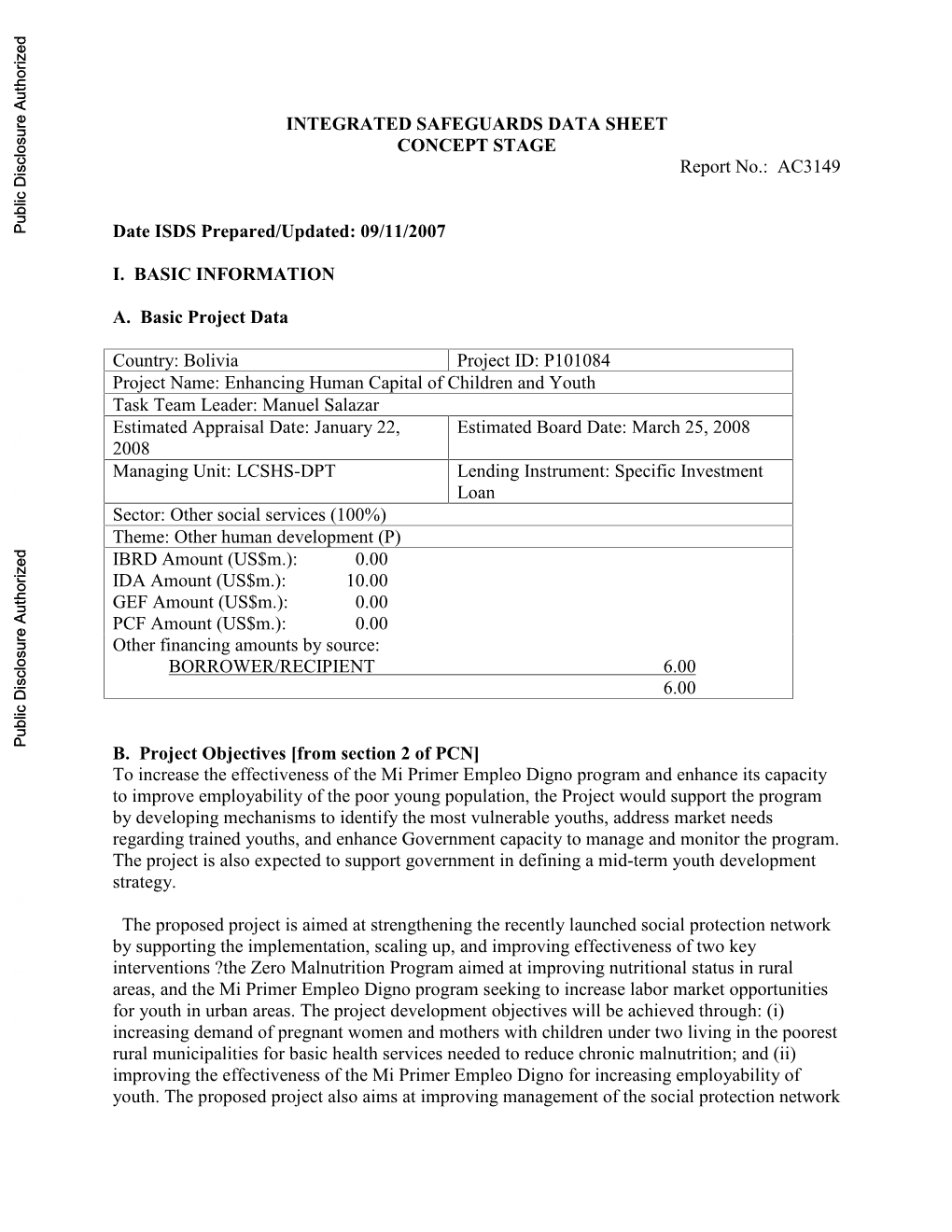 World Bank Document