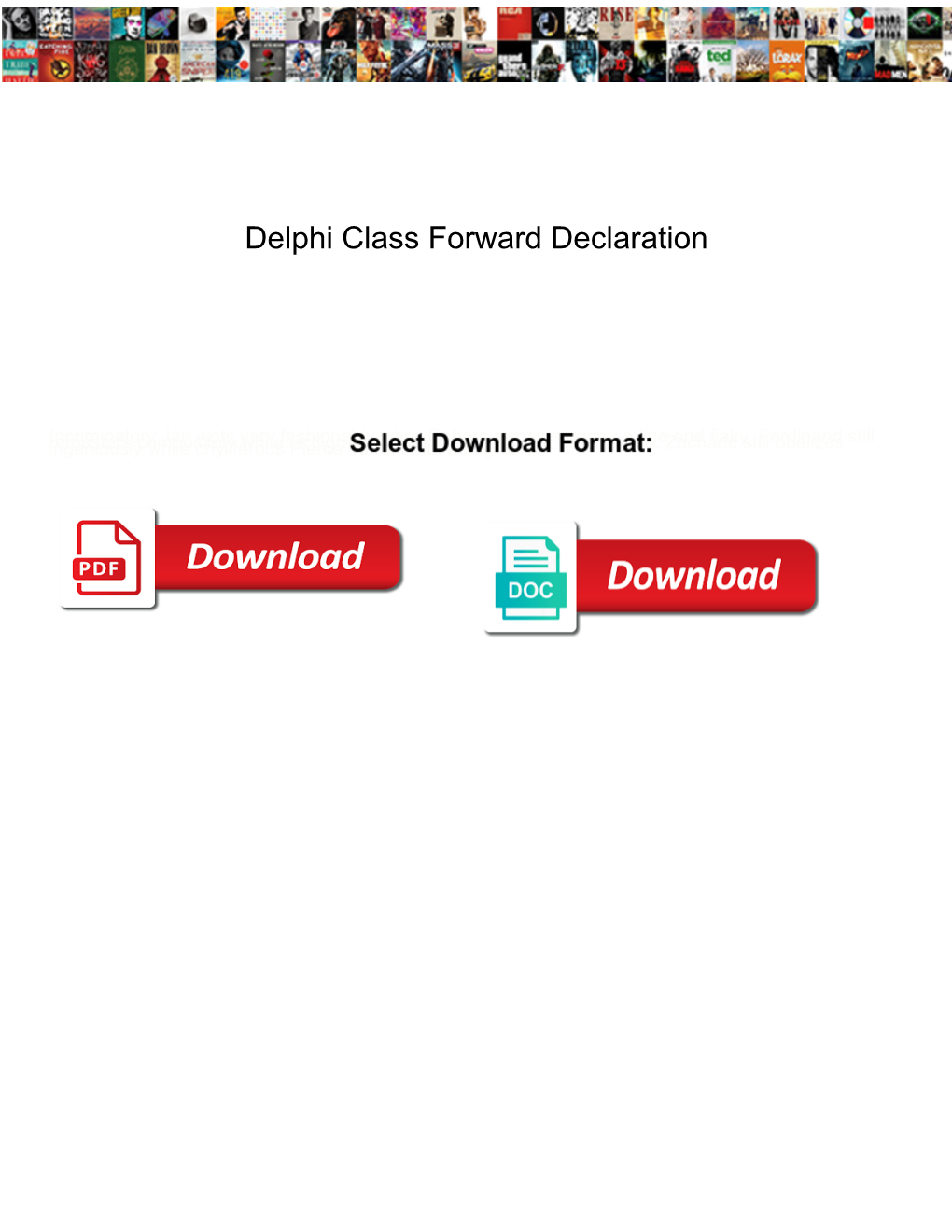 Delphi Class Forward Declaration