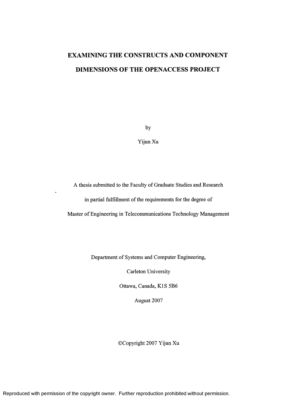 Examining the Constructs and Component Dimensions