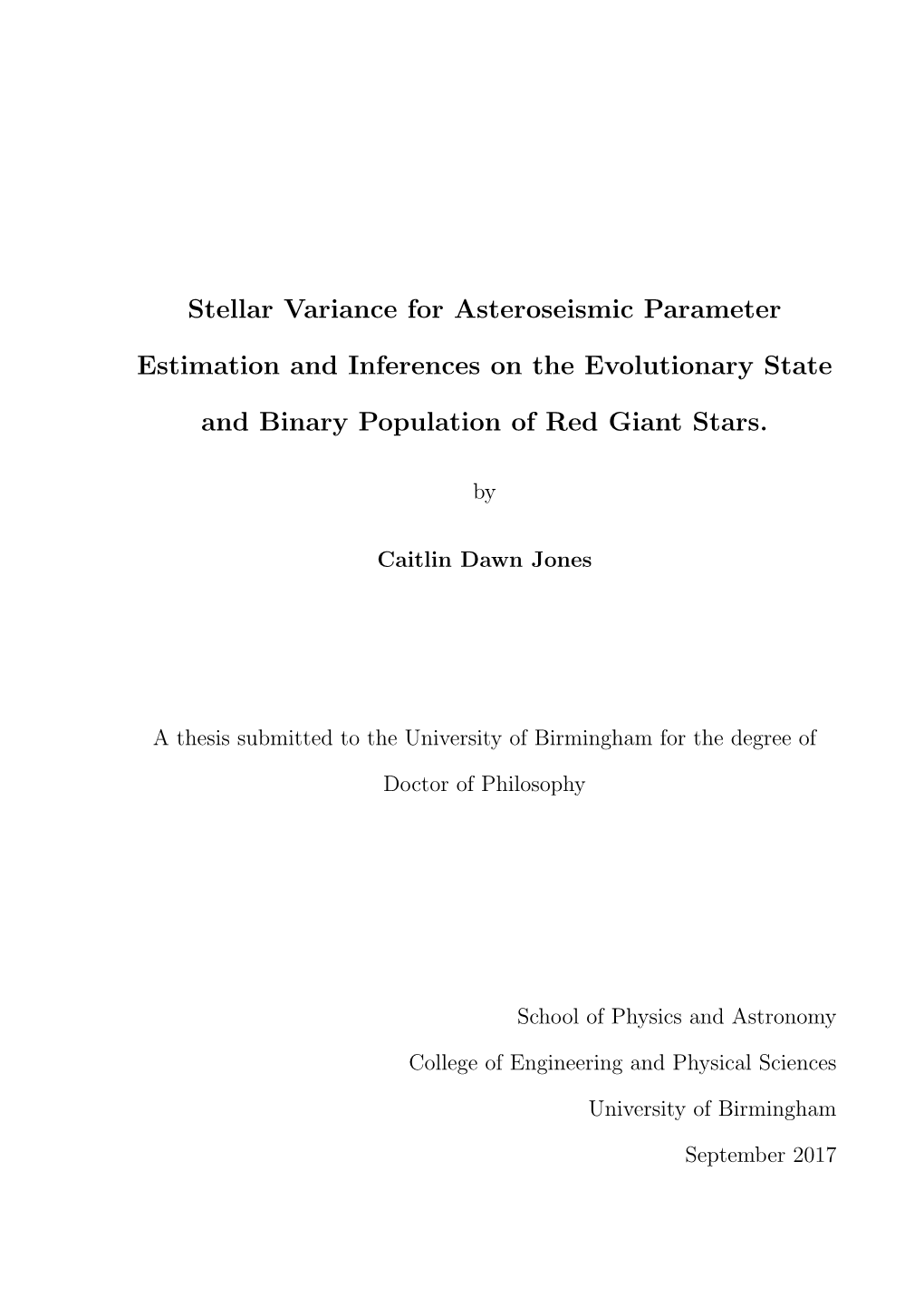 Stellar Variance for Asteroseismic Parameter Estimation And