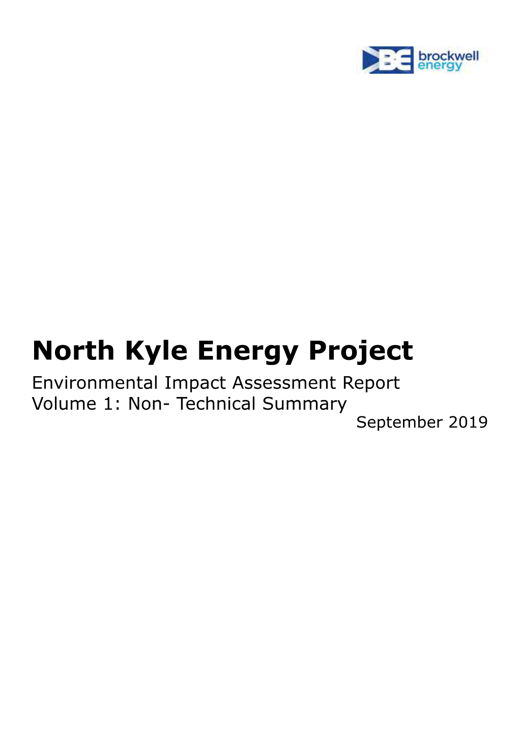 North Kyle Energy Project Environmental Impact Assessment Report Volume 1: Non- Technical Summary September 2019