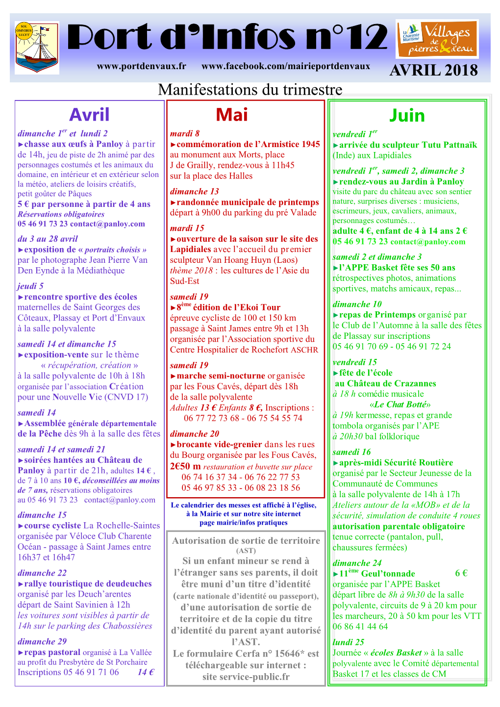 Lire Le Port D'infos N°12 Avril 2018