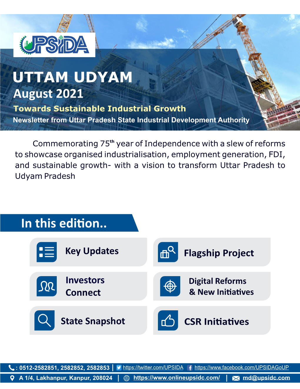 UPSIDA News Letter August-2021 Click Here