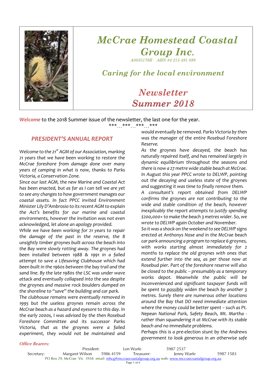 Mccrae Newsletter Summer 1218