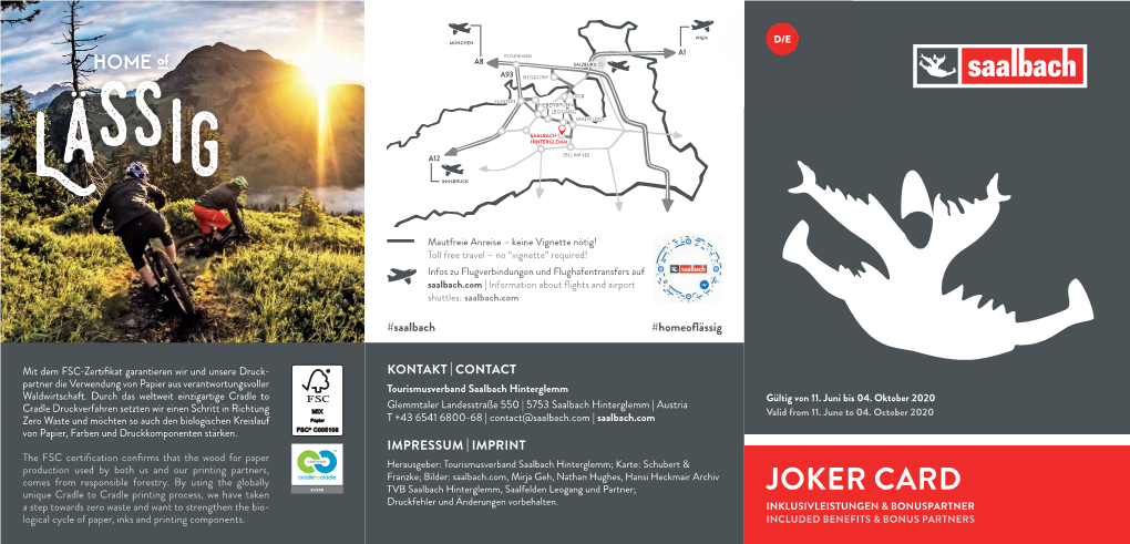 JOKER CARD a Step Towards Zero Waste and Want to Strengthen the Bio- Druckfehler Und Änderungen Vorbehalten