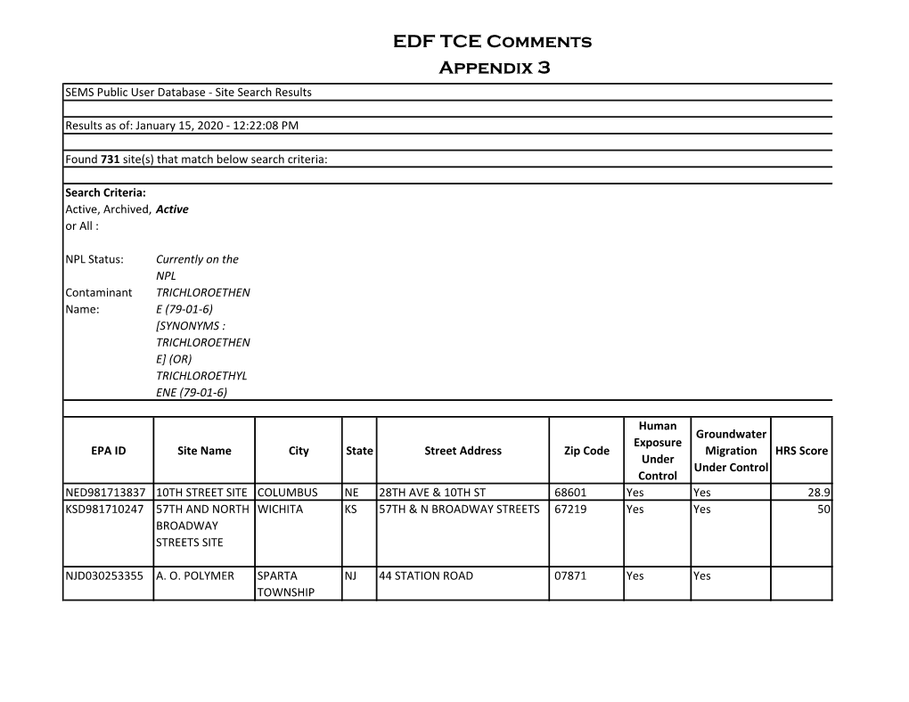 EDF TCE Comments Appendix 3