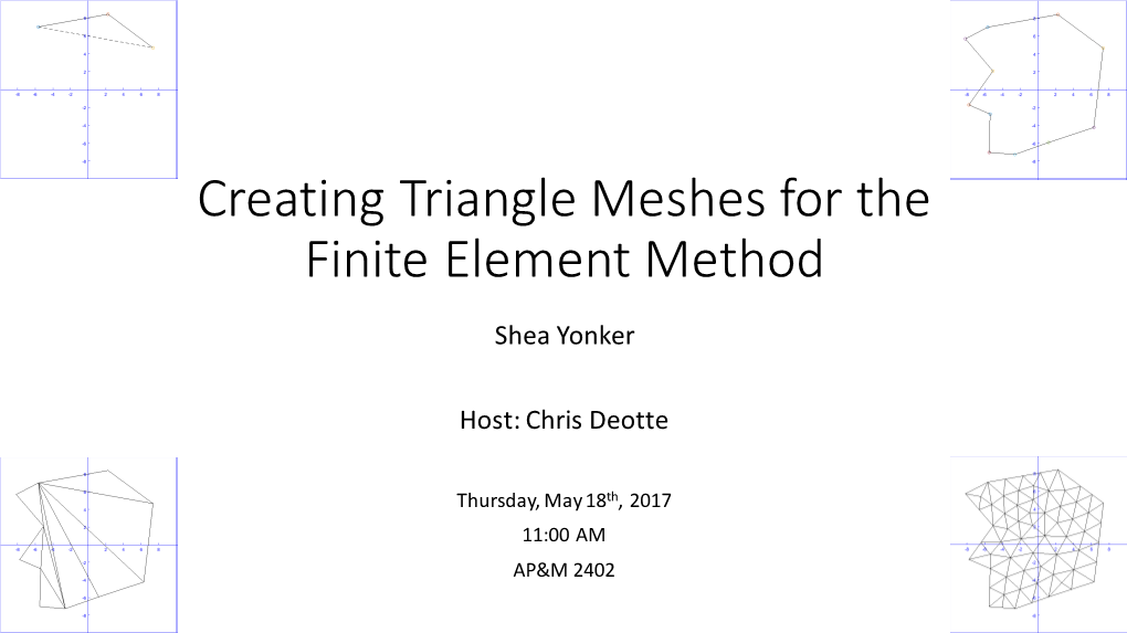 Creating Triangle Meshes for the Finite Element Method