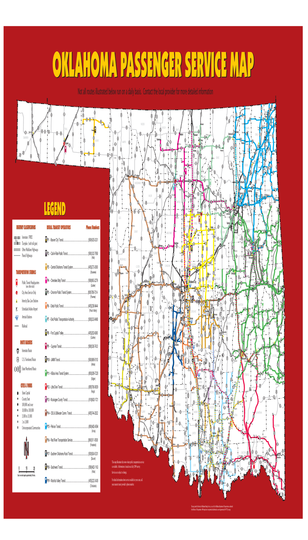 PASSENGER SERVICES SERVICEERVICE MAP MAPMAP Not All Routes Illustrated Below Run on a Daily Basis