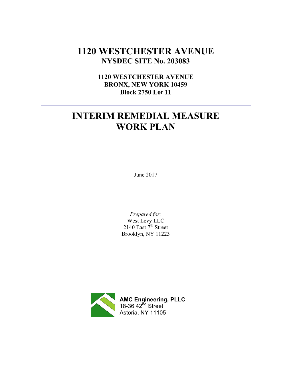 1120 Westchester Avenue Interim Remedial Measure