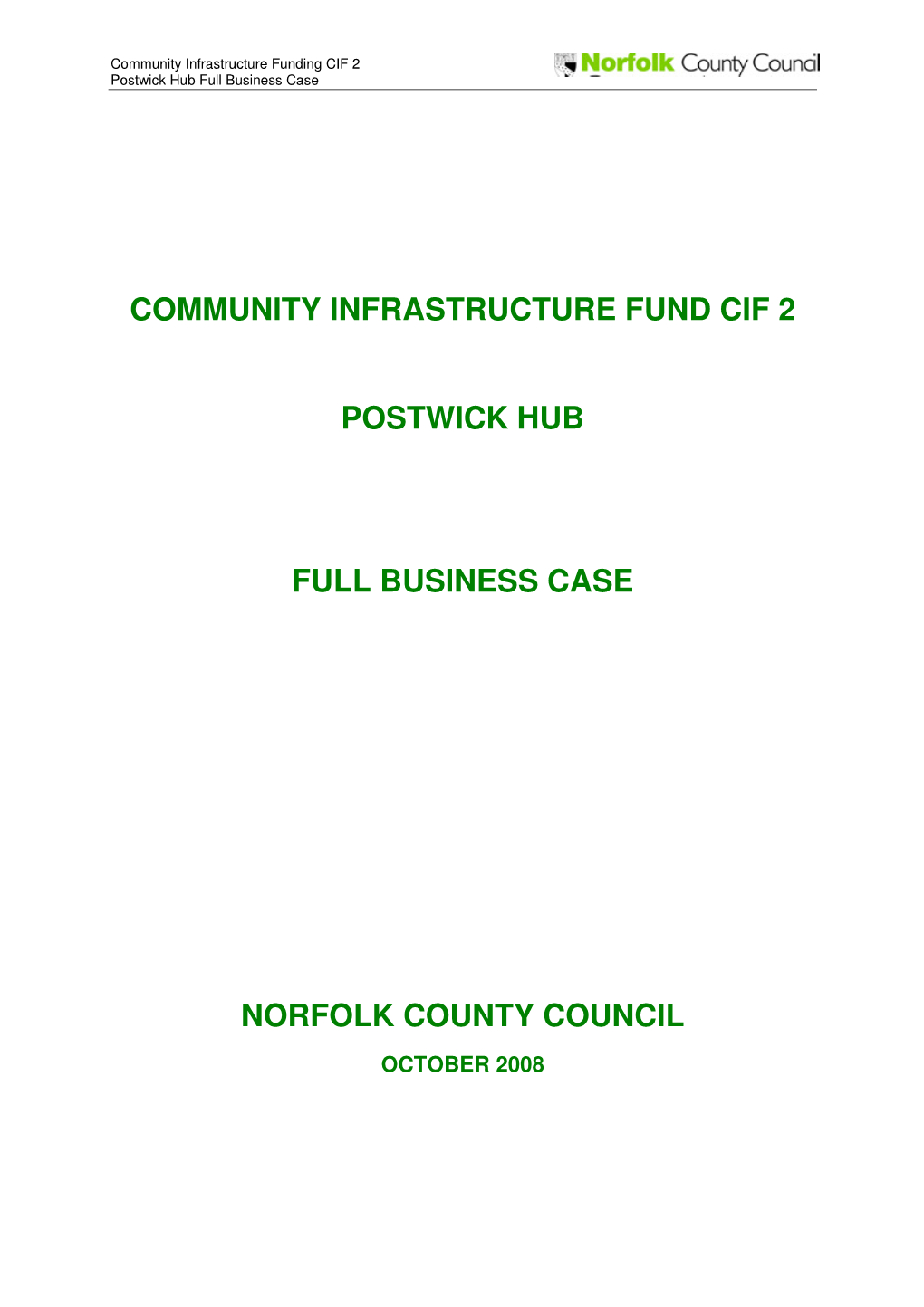 Community Infrastructure Fund Cif 2 Postwick Hub Full