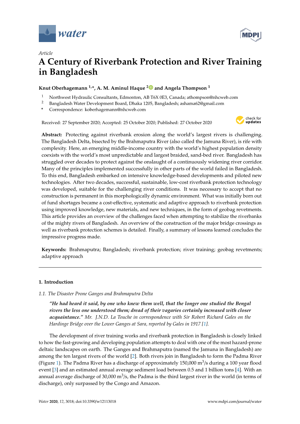 A Century of Riverbank Protection and River Training in Bangladesh