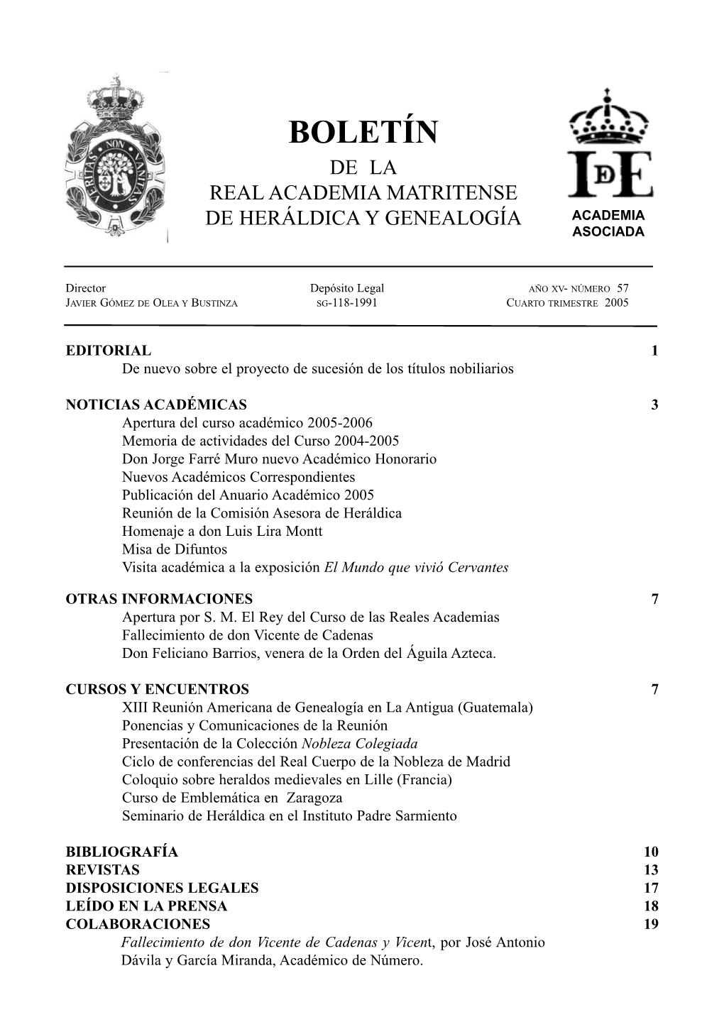 Boletin-Portada 057.Qxd 11/01/2006 8:15 Pægina 1