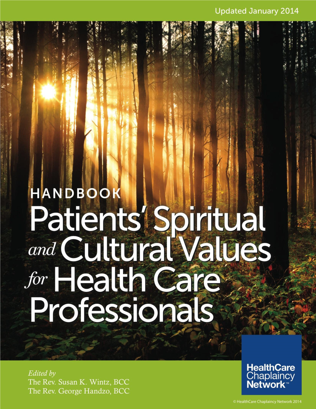 Handbook Patients' Spiritual and Cultural Values for Health Care