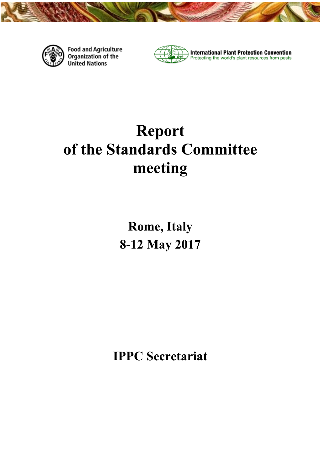 Report of the Standards Committee Meeting