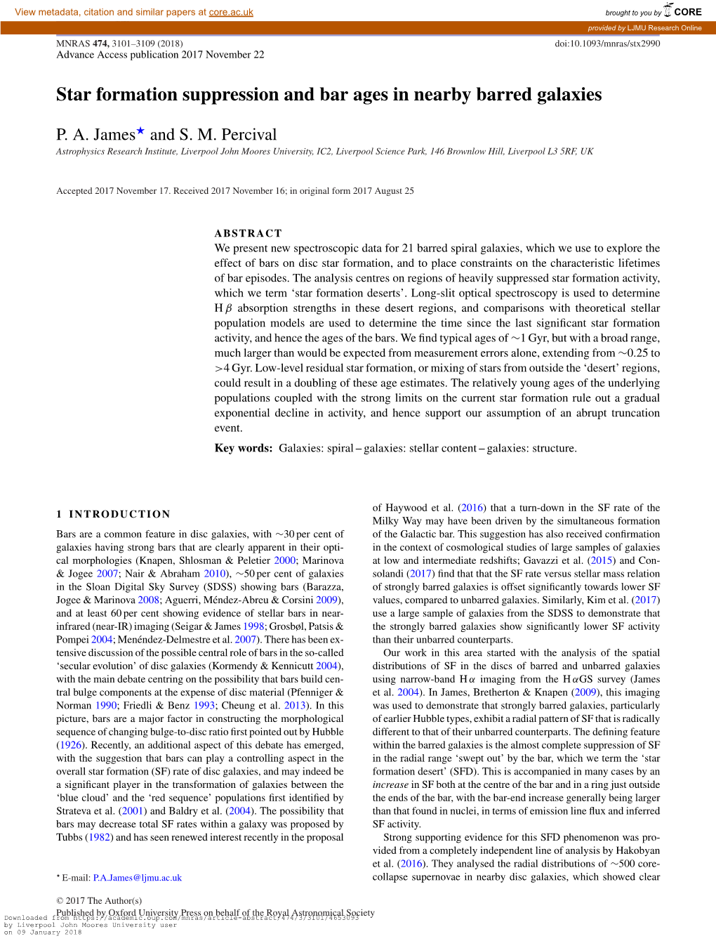 Star Formation Suppression and Bar Ages in Nearby Barred Galaxies