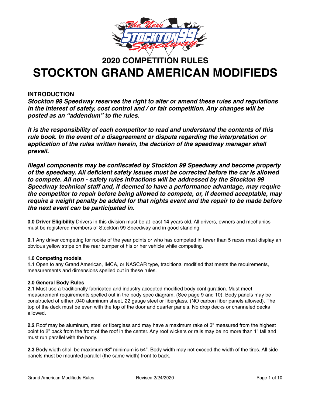 Stockton Grand American Modifieds