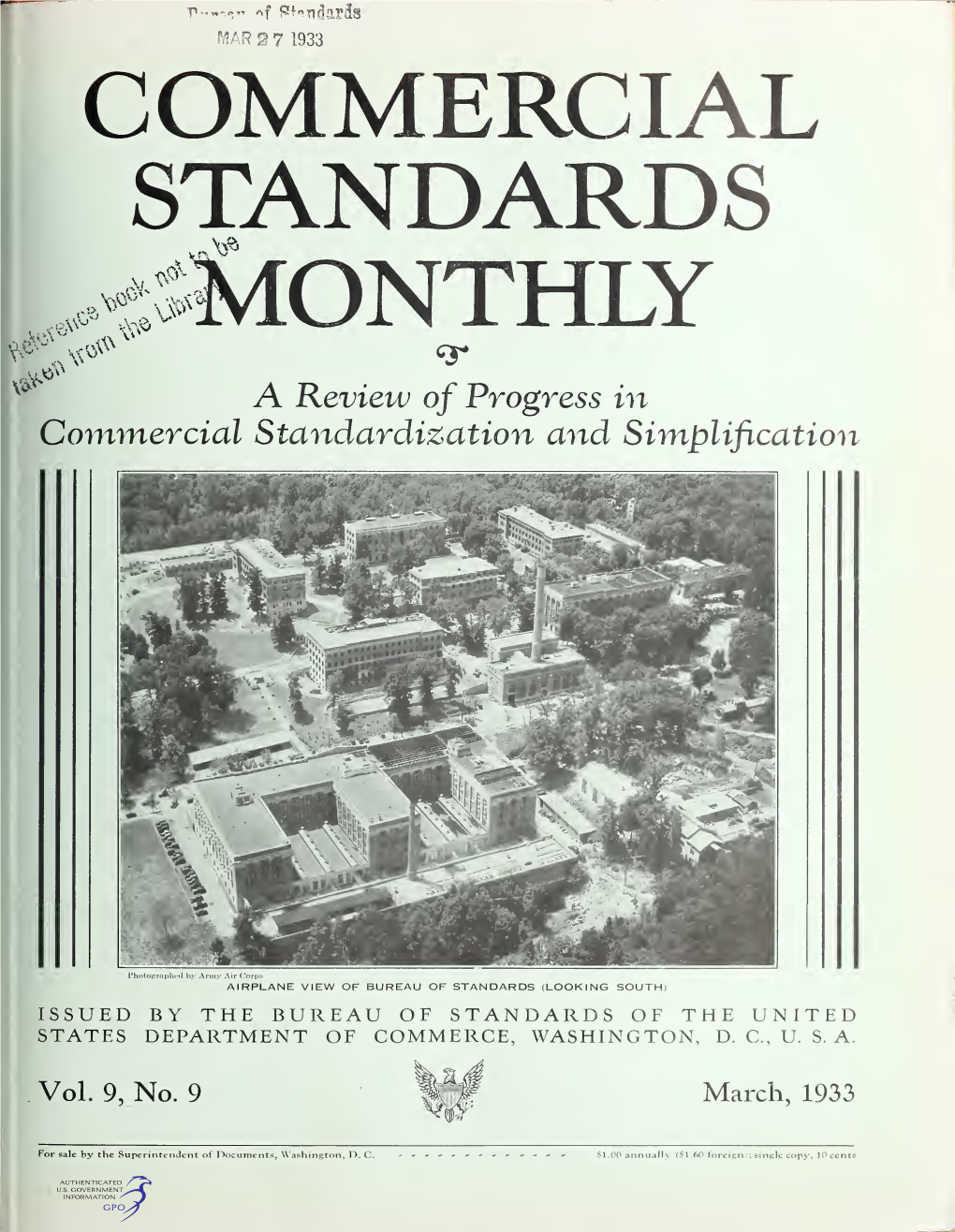 Commercial Standards Monthly, S