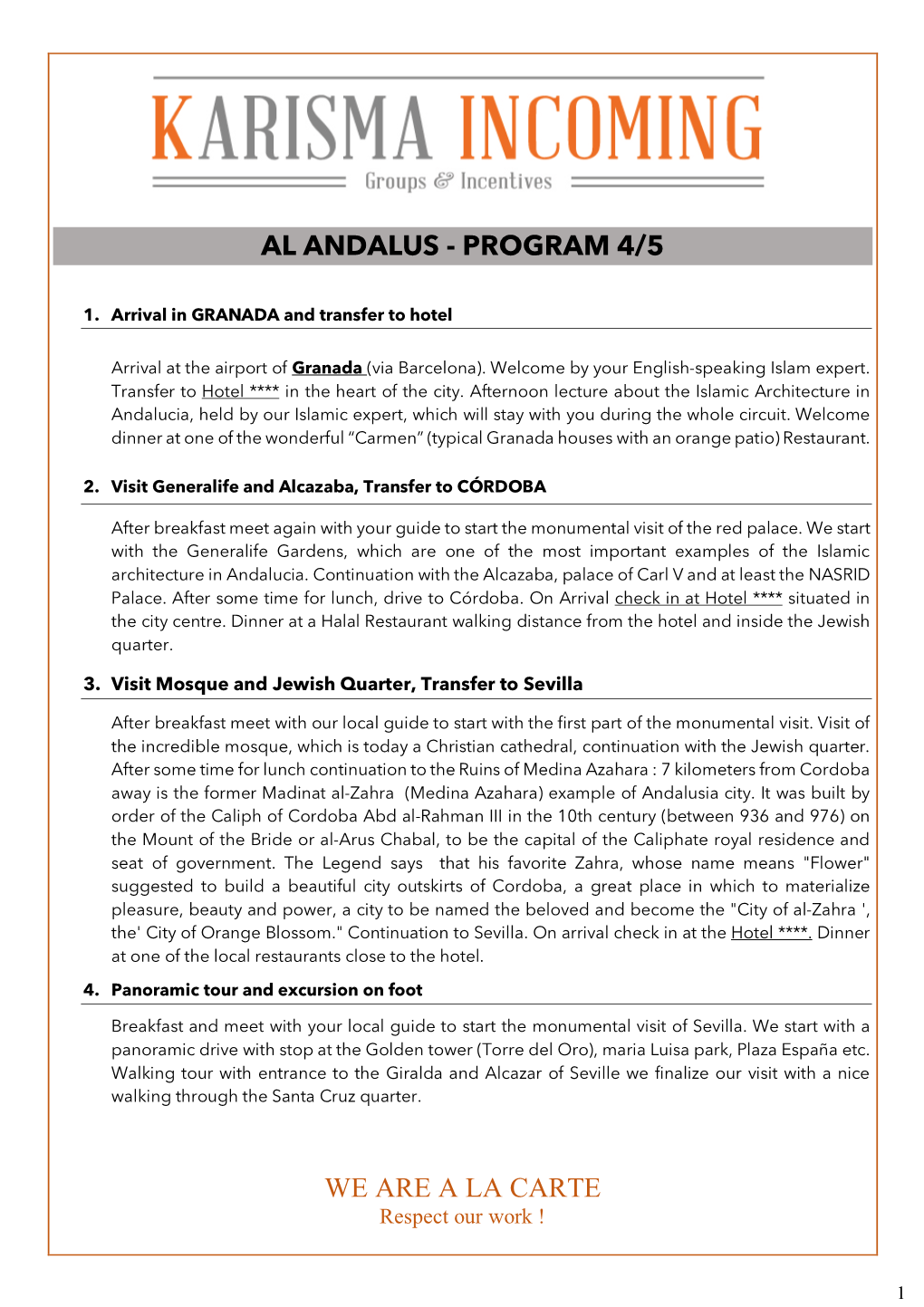 Al Andalus - Program 4/5