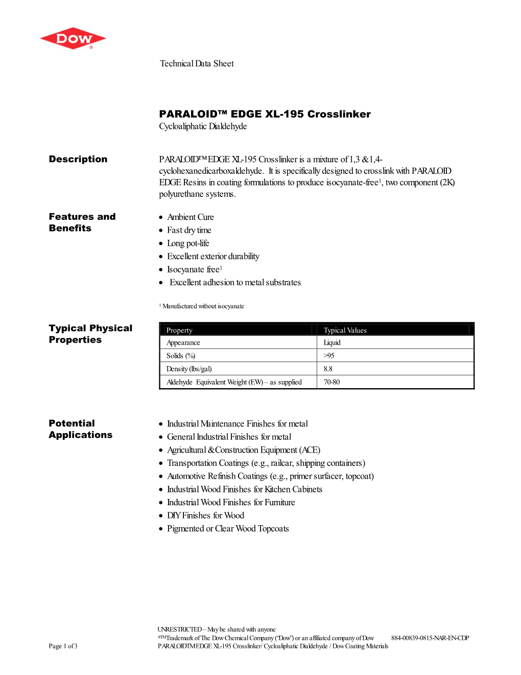 Technical Data Sheet