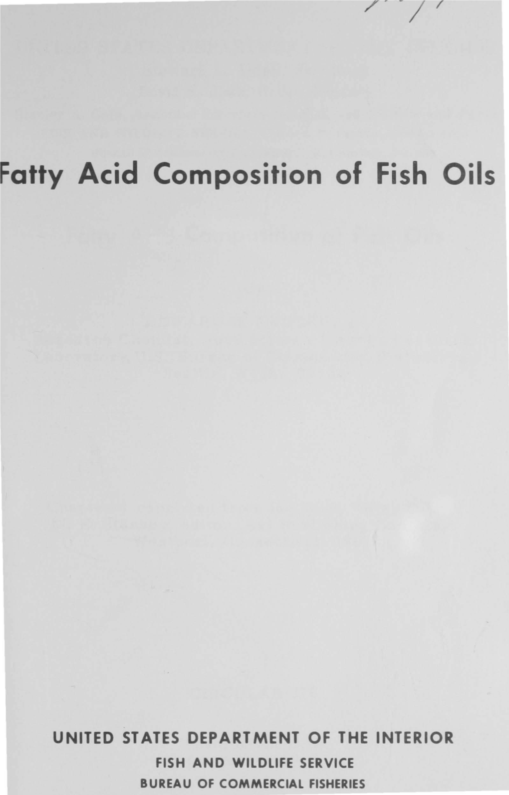 Fatty Acid Composition of Fish Oils