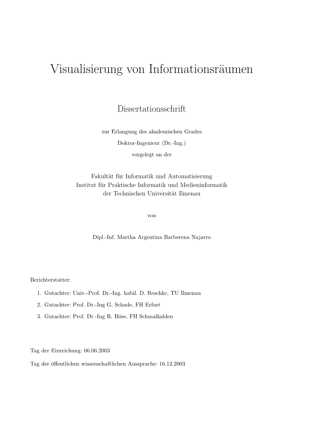 Visualisierung Von Informationsräumen