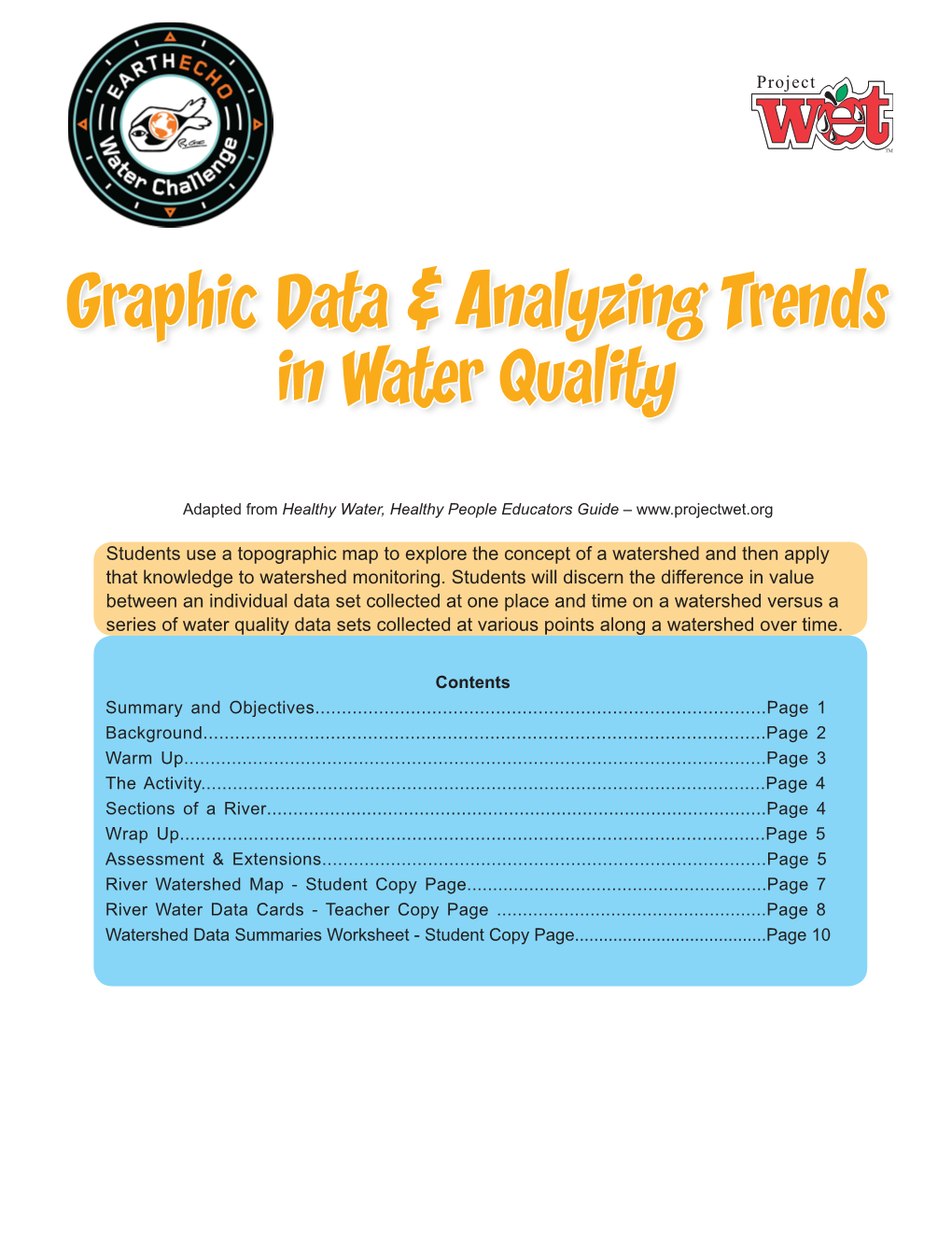 Graphic Data & Analyzing Trends in Water Quality