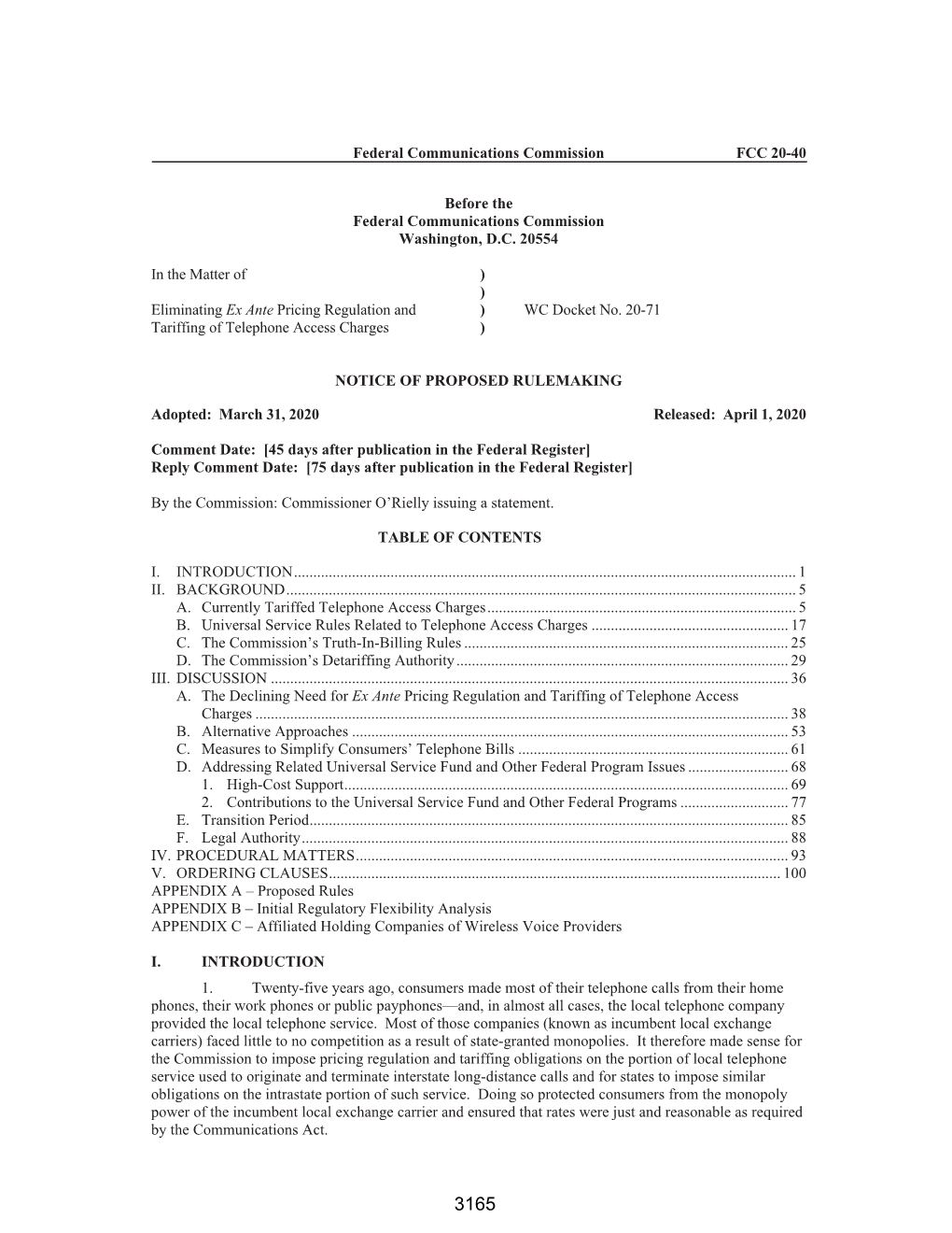 Federal Communications Commission FCC 20-40 Before the Federal