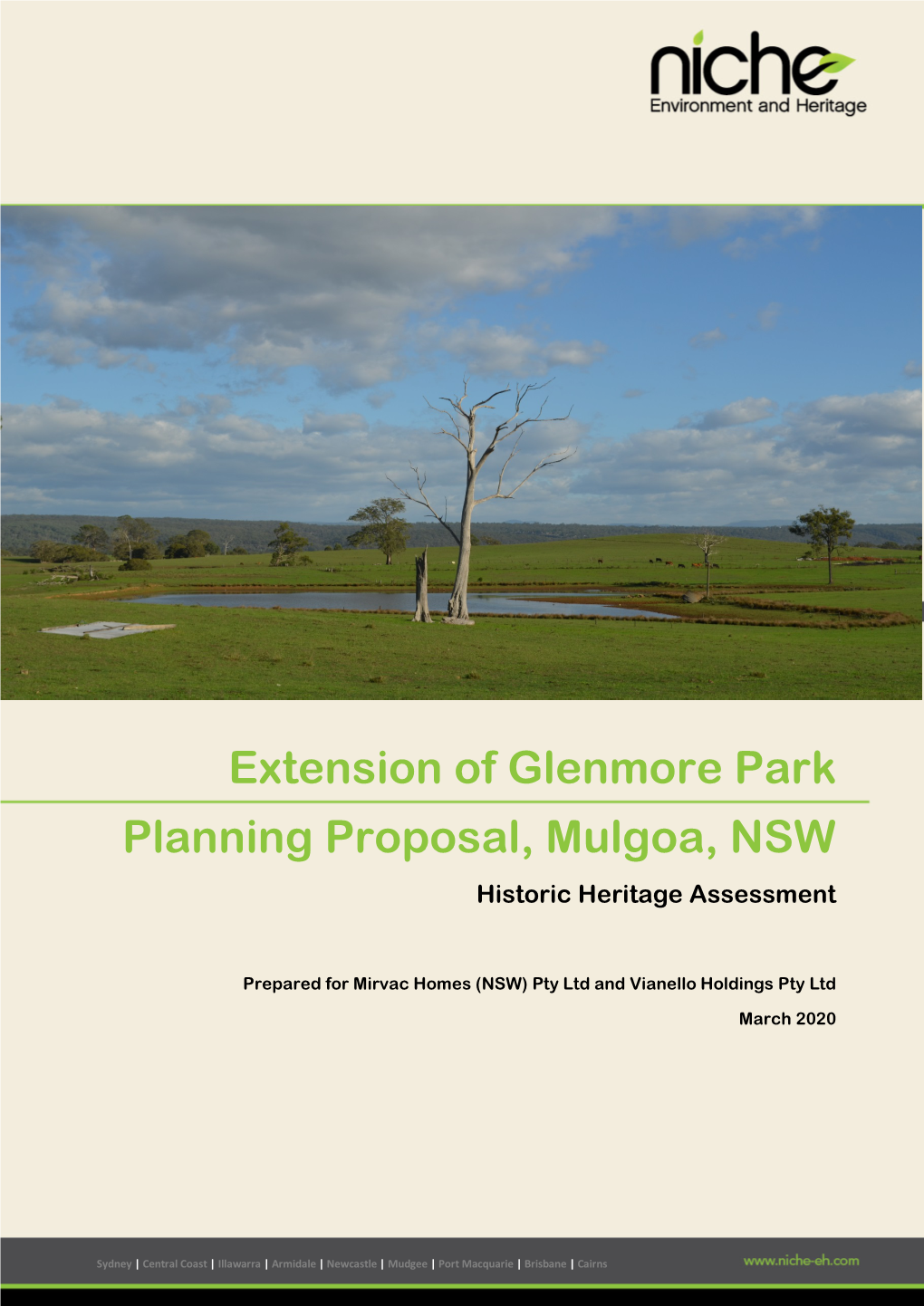 Extension of Glenmore Park Planning Proposal, Mulgoa, NSW Historic Heritage Assessment