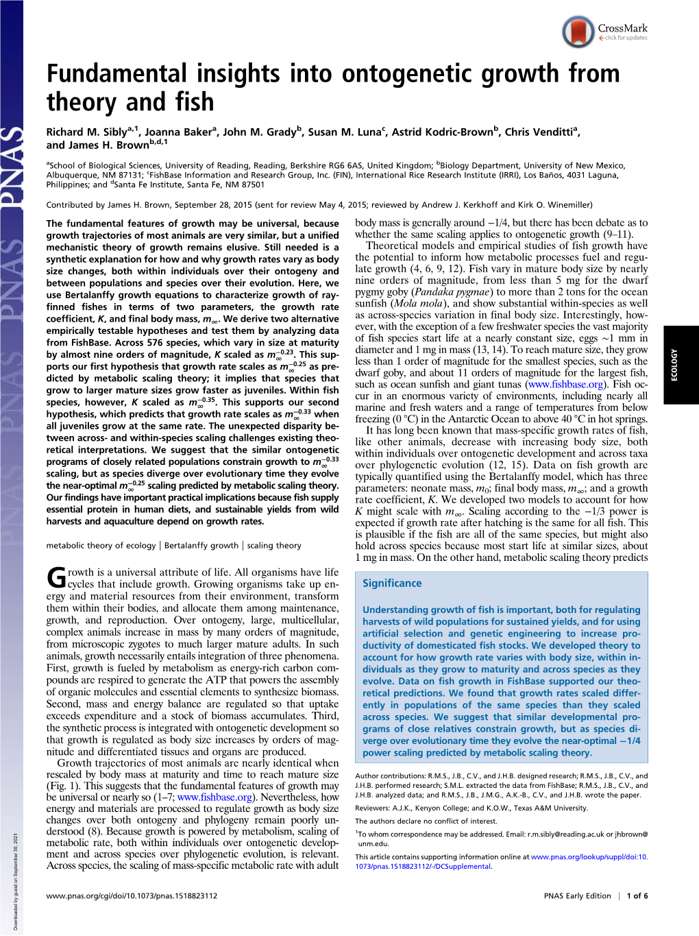 Fundamental Insights Into Ontogenetic Growth from Theory and Fish