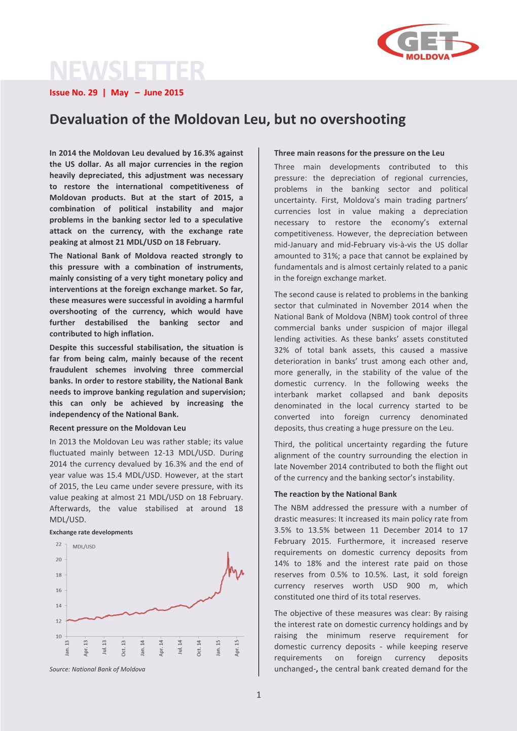 German Economic Team Moldova Newsletter