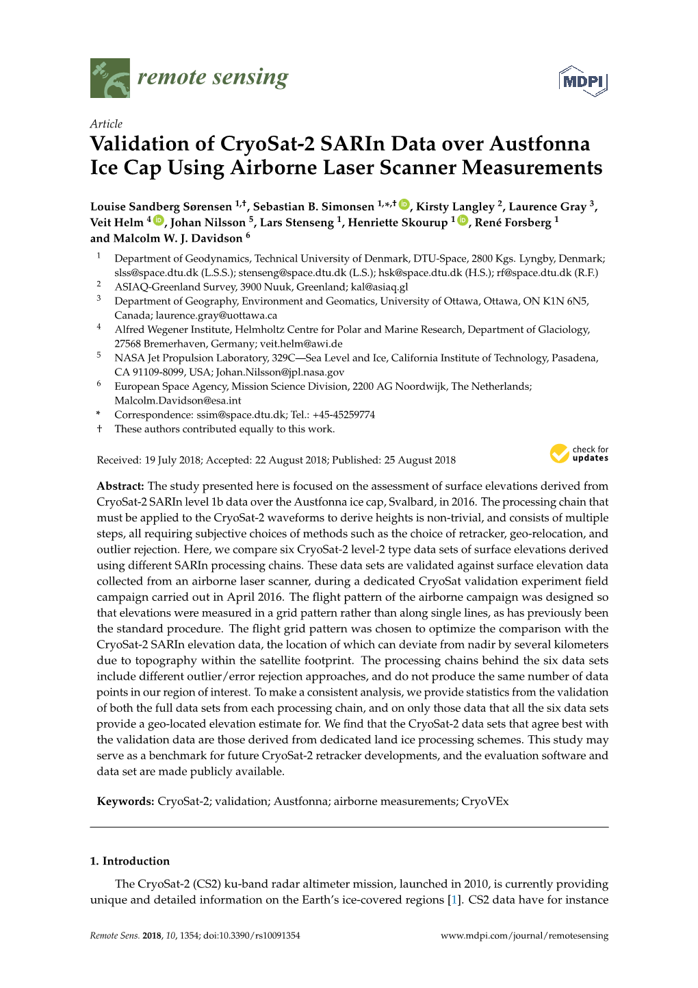 Validation of Cryosat-2 Sarin Data Over Austfonna Ice Cap Using Airborne Laser Scanner Measurements