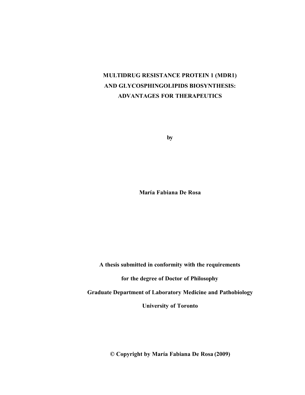 De Rosa Maria F 200911 Phd Thesis