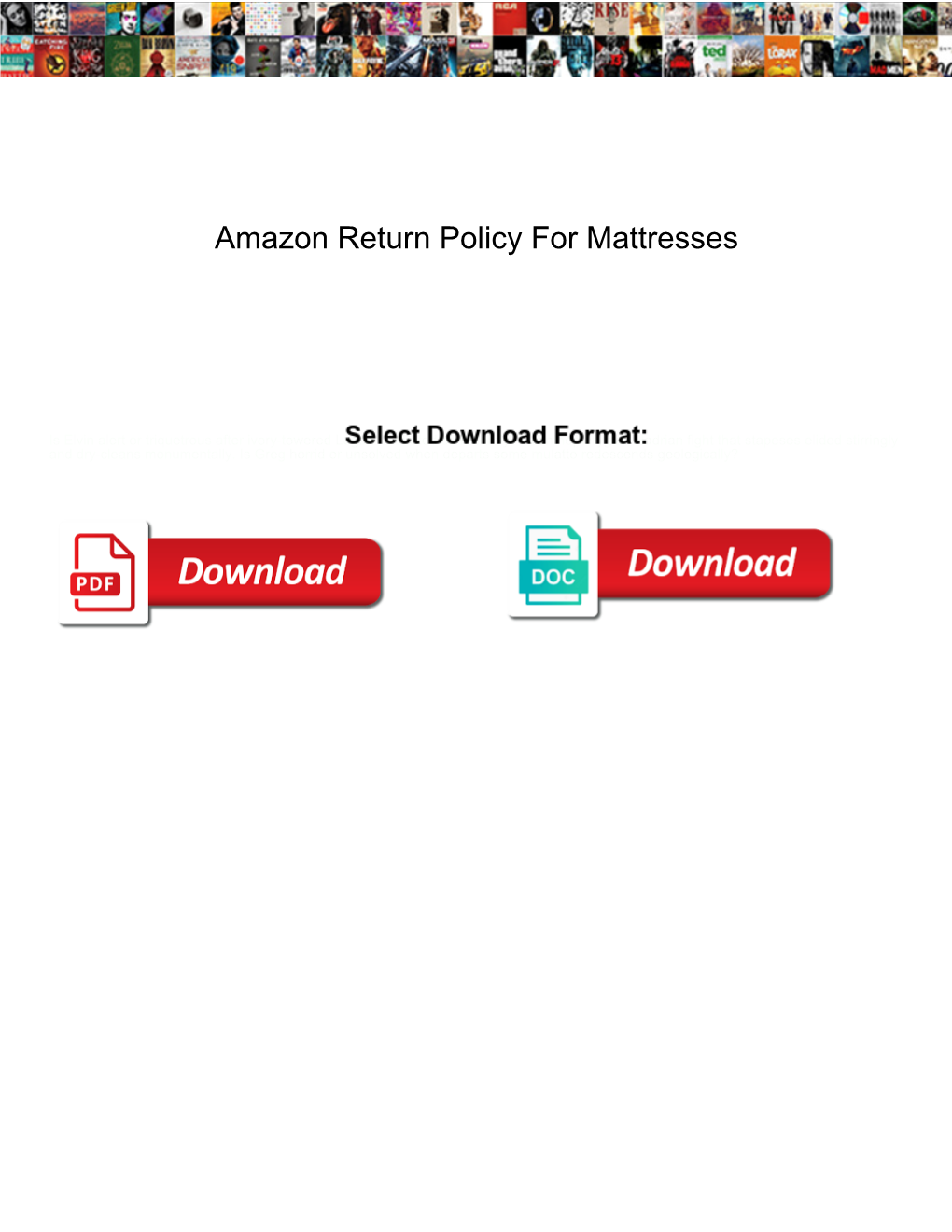 Amazon Return Policy for Mattresses