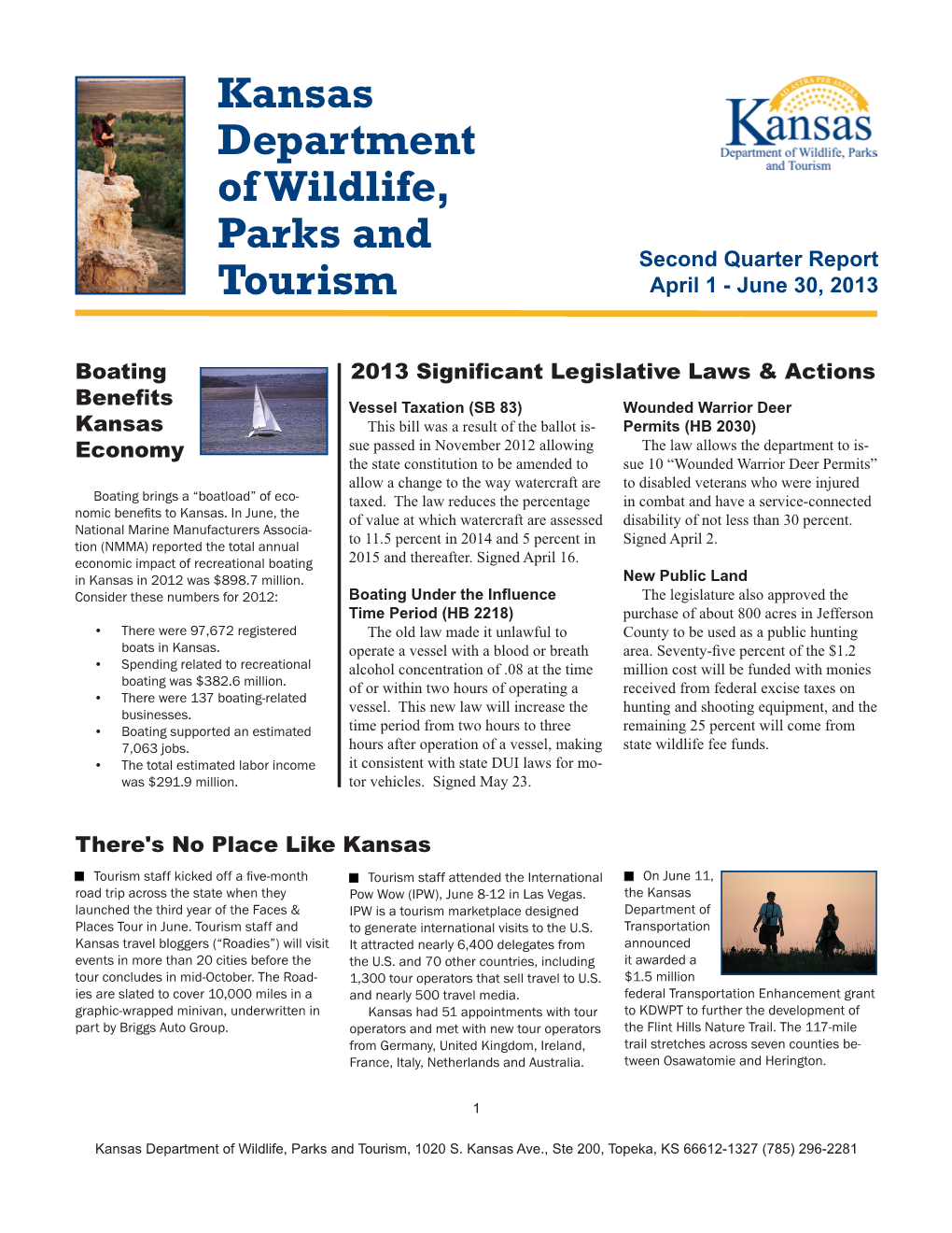 Kansas Department of Wildlife, Parks and Tourism, 1020 S
