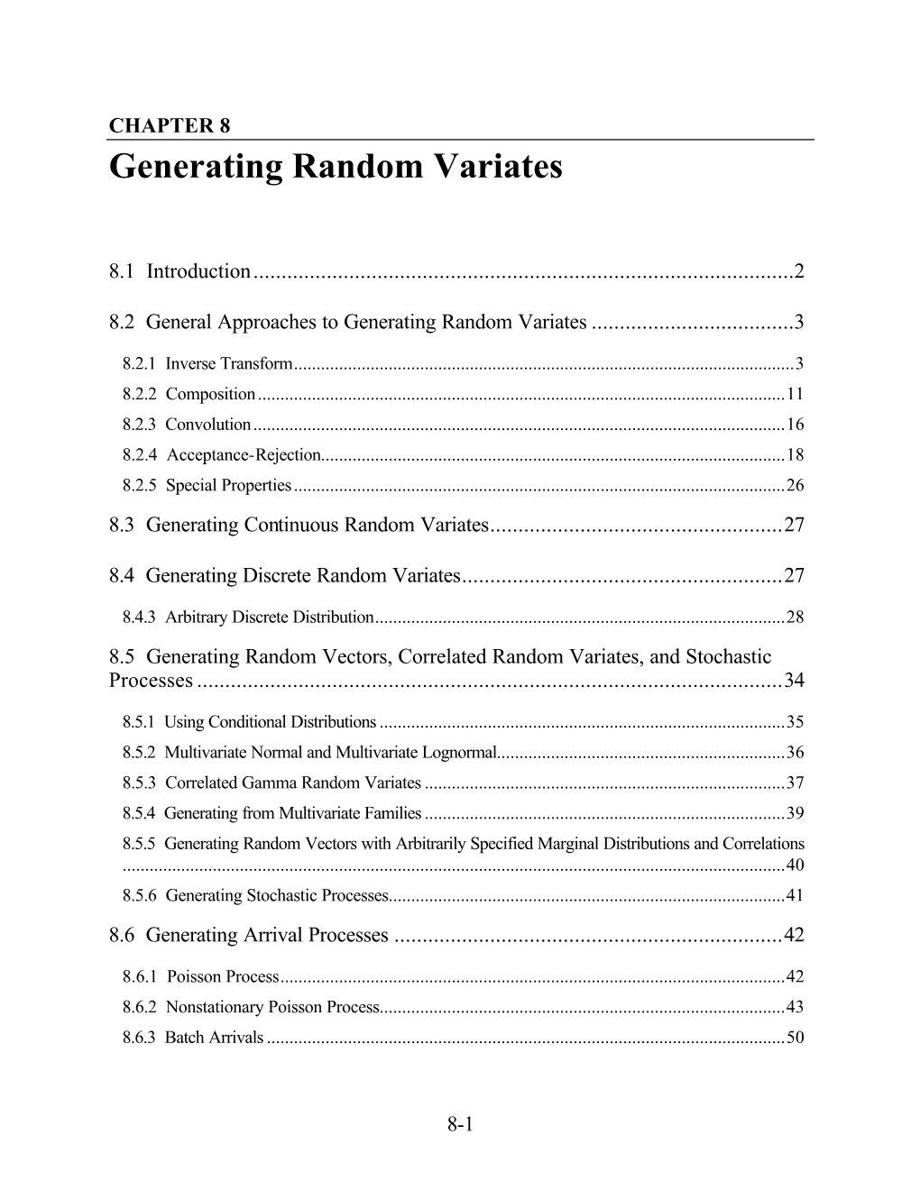 Generating Random Variates