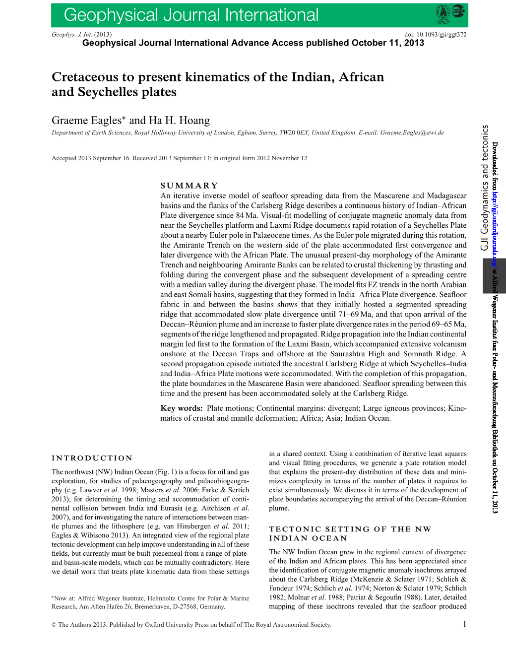 Geophysical Journal International