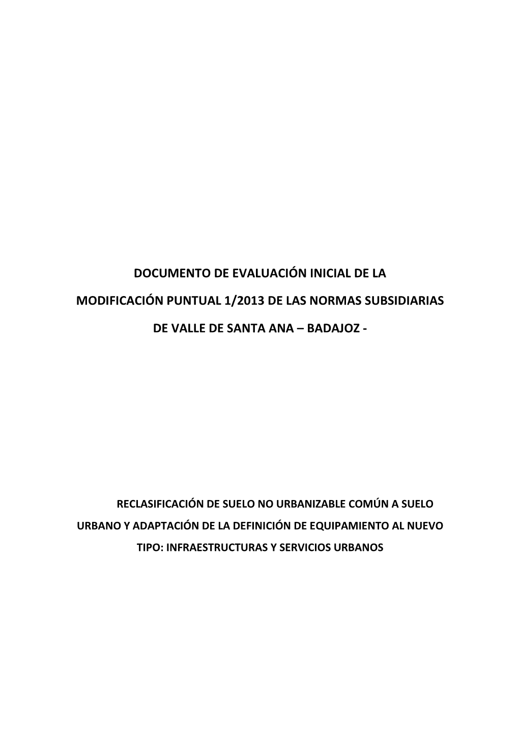 Documento De Evaluación Inicial De La Modificación