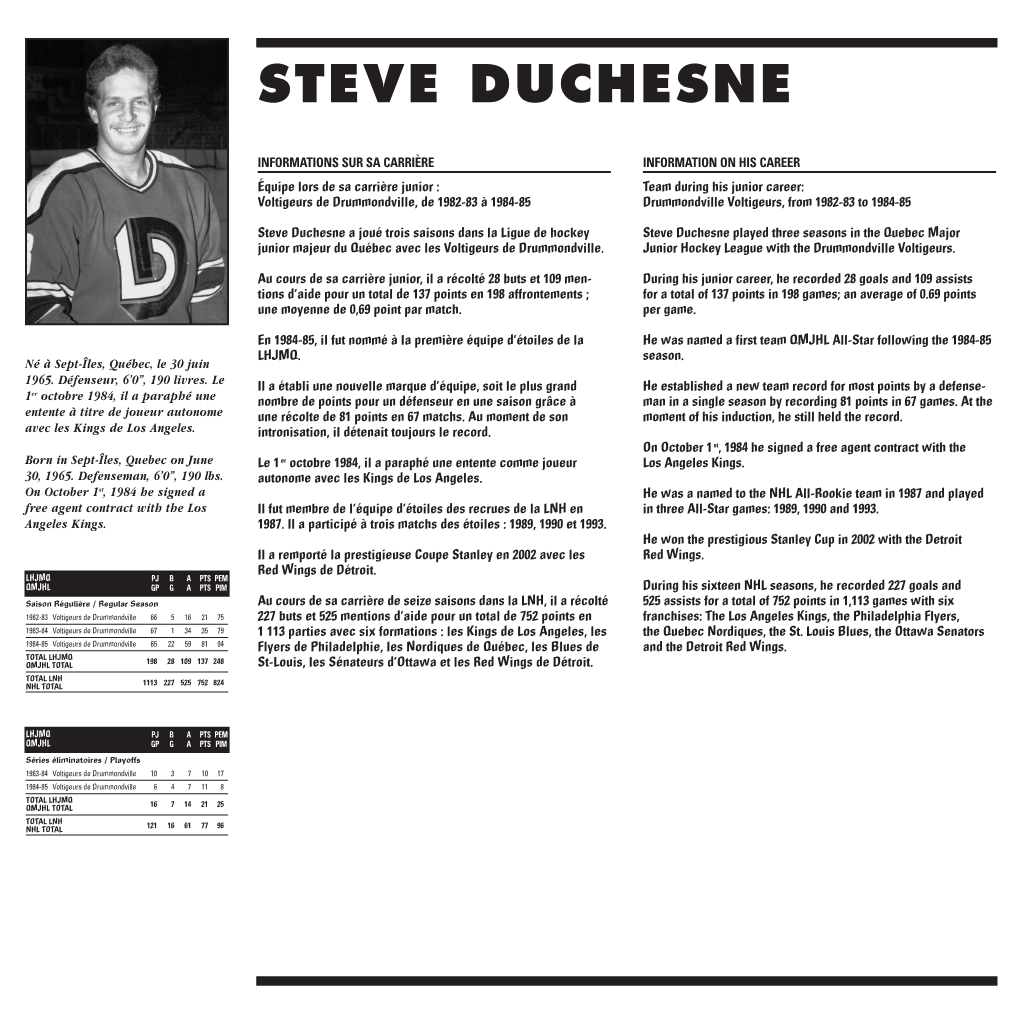 DUCHESNE, Steve