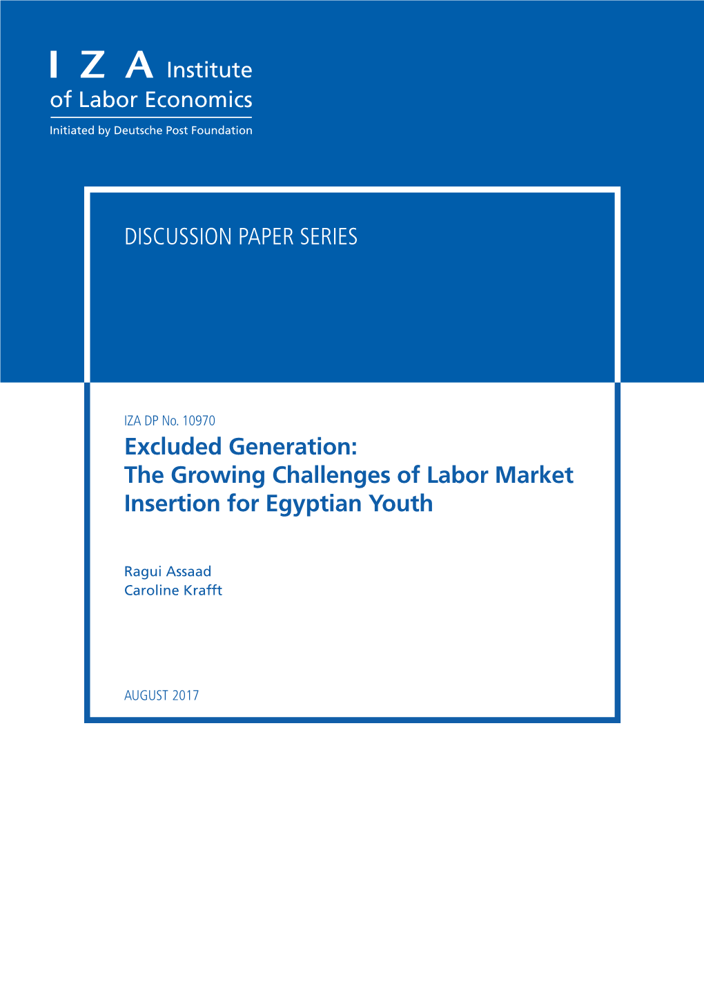 The Growing Challenges of Labor Market Insertion for Egyptian Youth